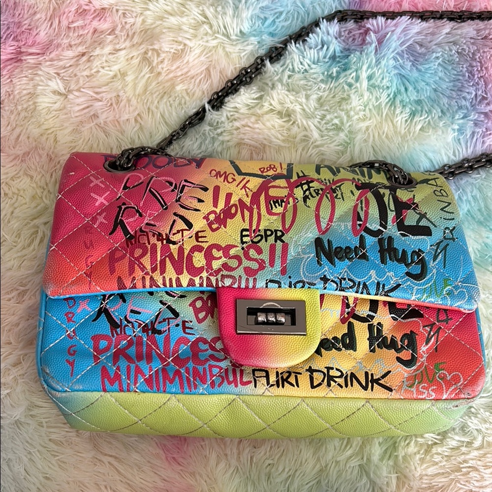 Colorful Graffiti Shoulder Bag